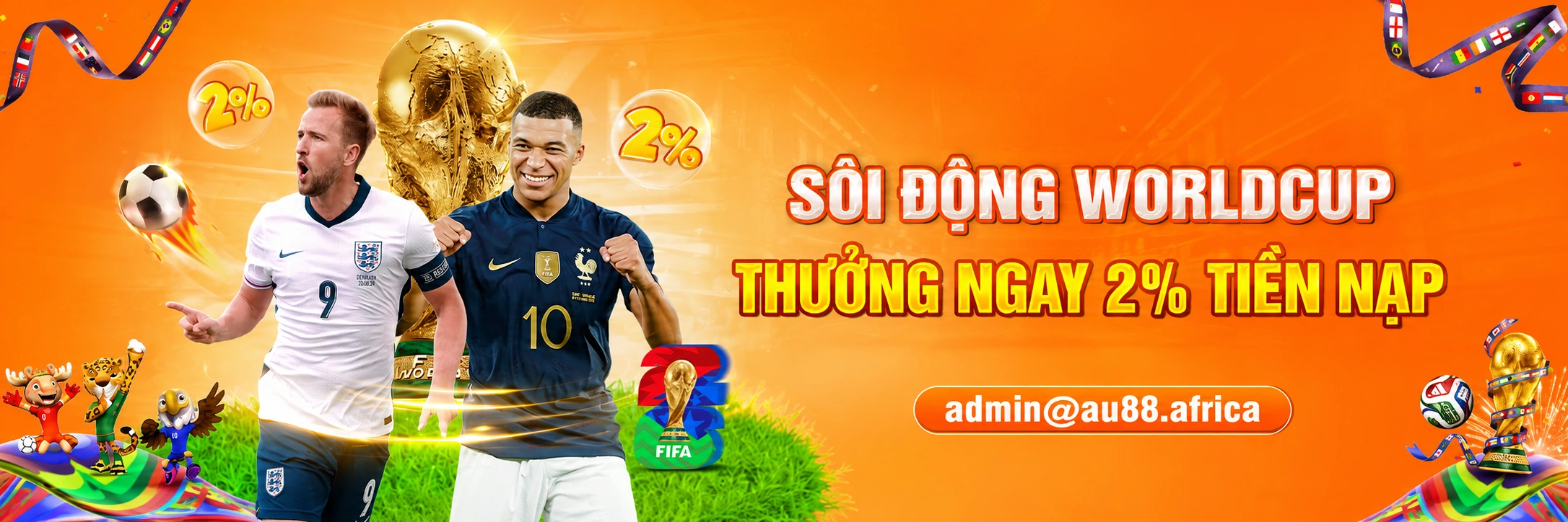 Trang chủ AU88 chính thức 2026 – Thưởng 2% tiền nạp mùa World Cup
